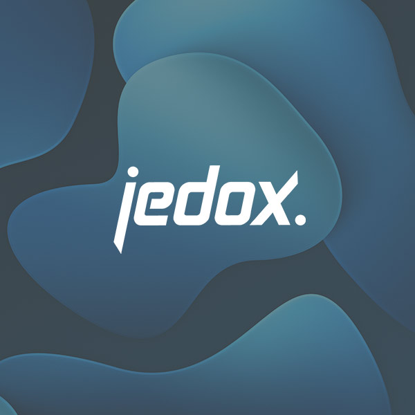 jedox Logo in weiß auf einem Hintergrund