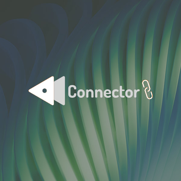 linkFISH connector Logo in weiß auf einem Hintergrund
