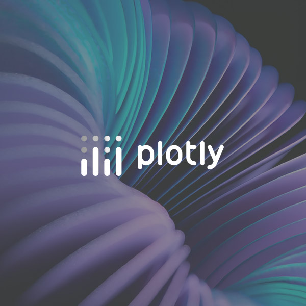 plotly Logo in weiß auf einem Hintergrund