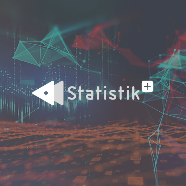 linkFISH Statistik+ Logo in weiß auf einem Hintergrund