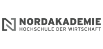 Nordakademie Logo in schwarz-weiß